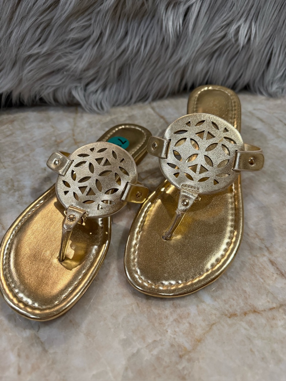 Aldo flat gold Sandals. New. Size 7.5